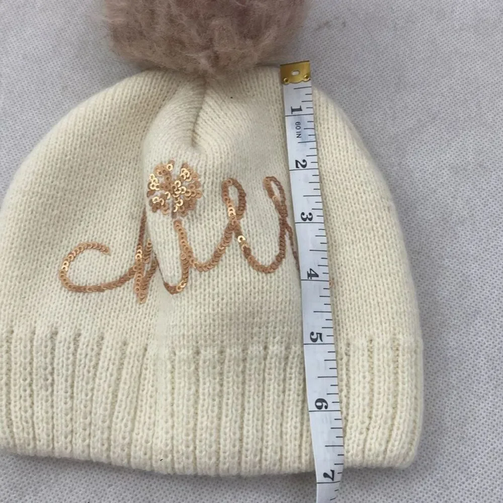 Toby‎ off white lil girl winter hat